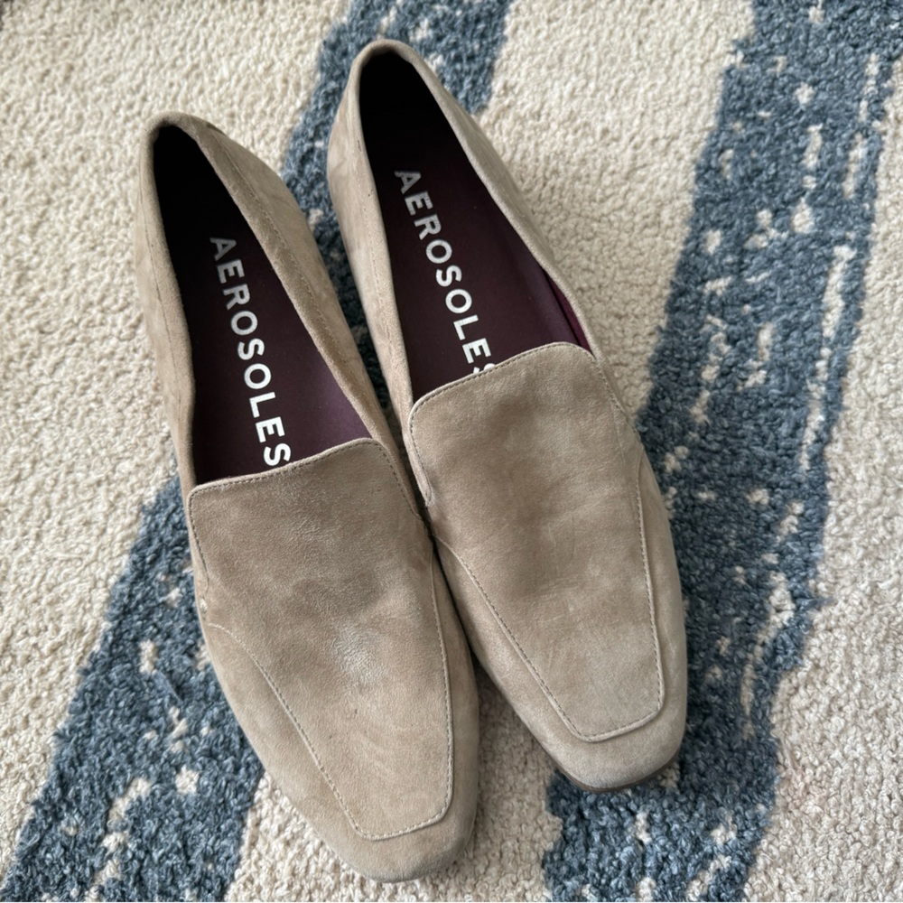 Aerosoles Grey Tan Paynes Loafers Size 10 EUC
